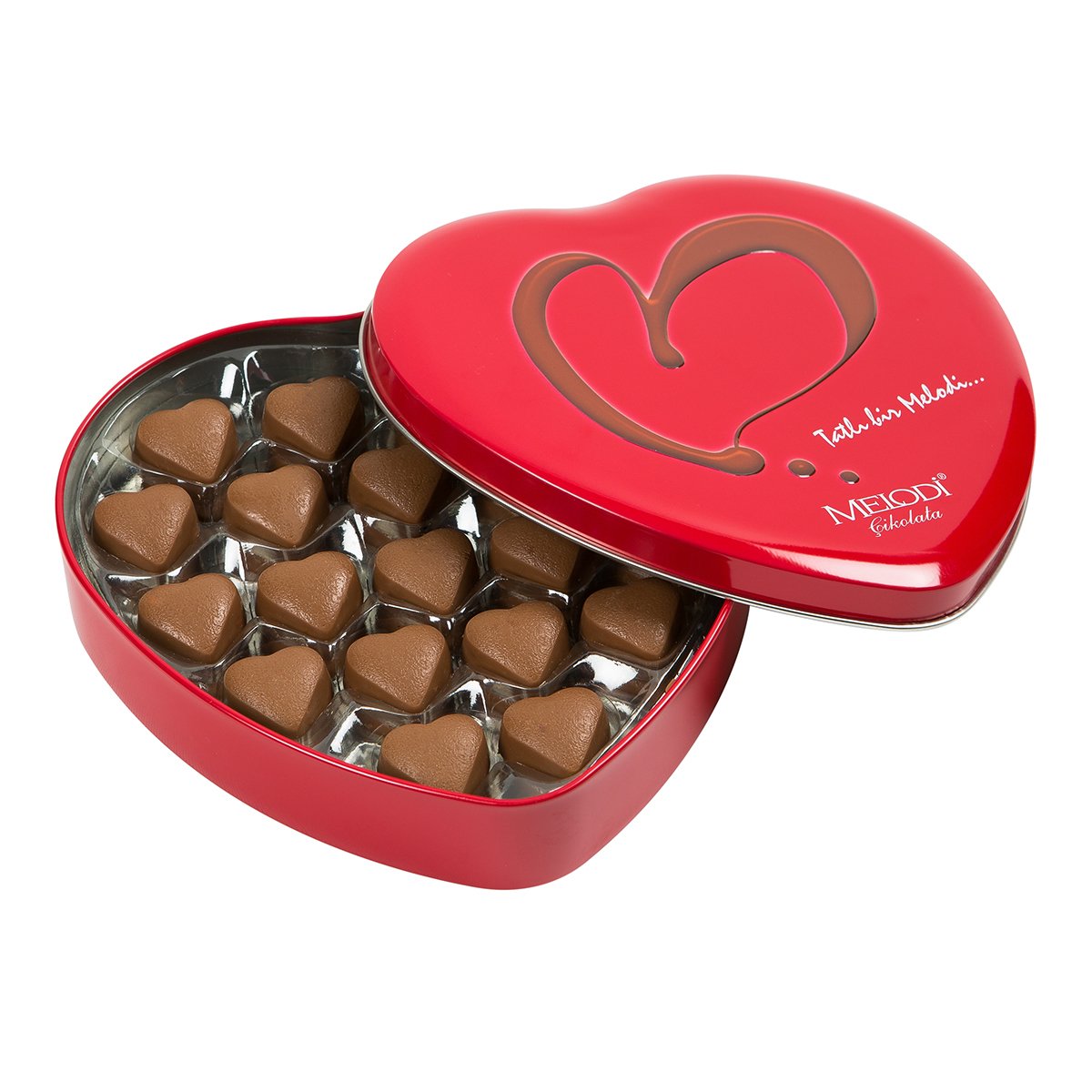 علبة شوكولاته القلب